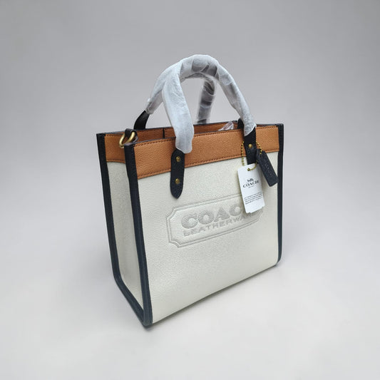 Coach Field Tote chalk Brass