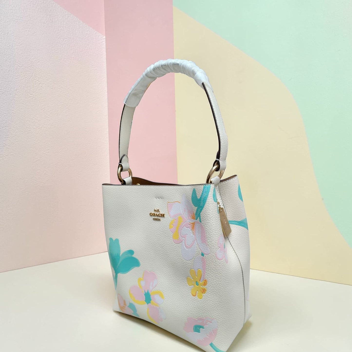 Coach Town Bucket Bag with Mystical/Dreamy Land Floral Print
