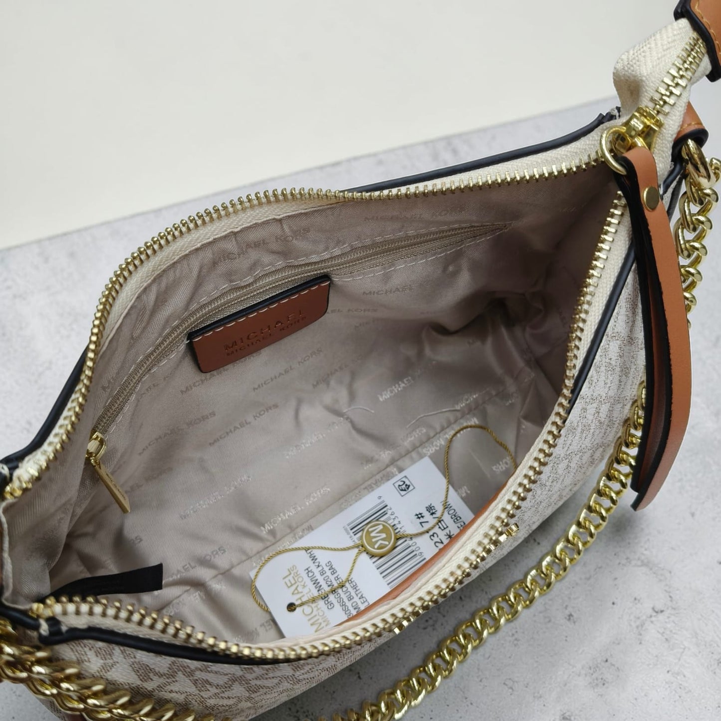 MICHAEL KORS jet set charm gold chain purse
